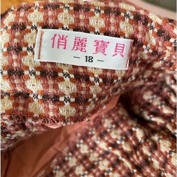 Vintage Children's Brick Red Houndstooth Trousers - Picture 11 of 11